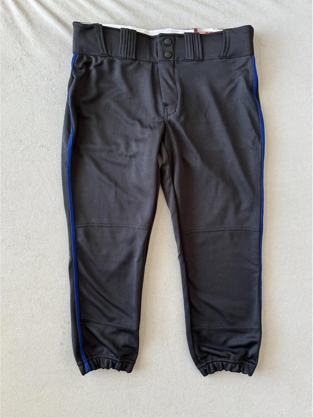 Champro Womens Softball Pants M Black Blue Piping Fastpitch NWT